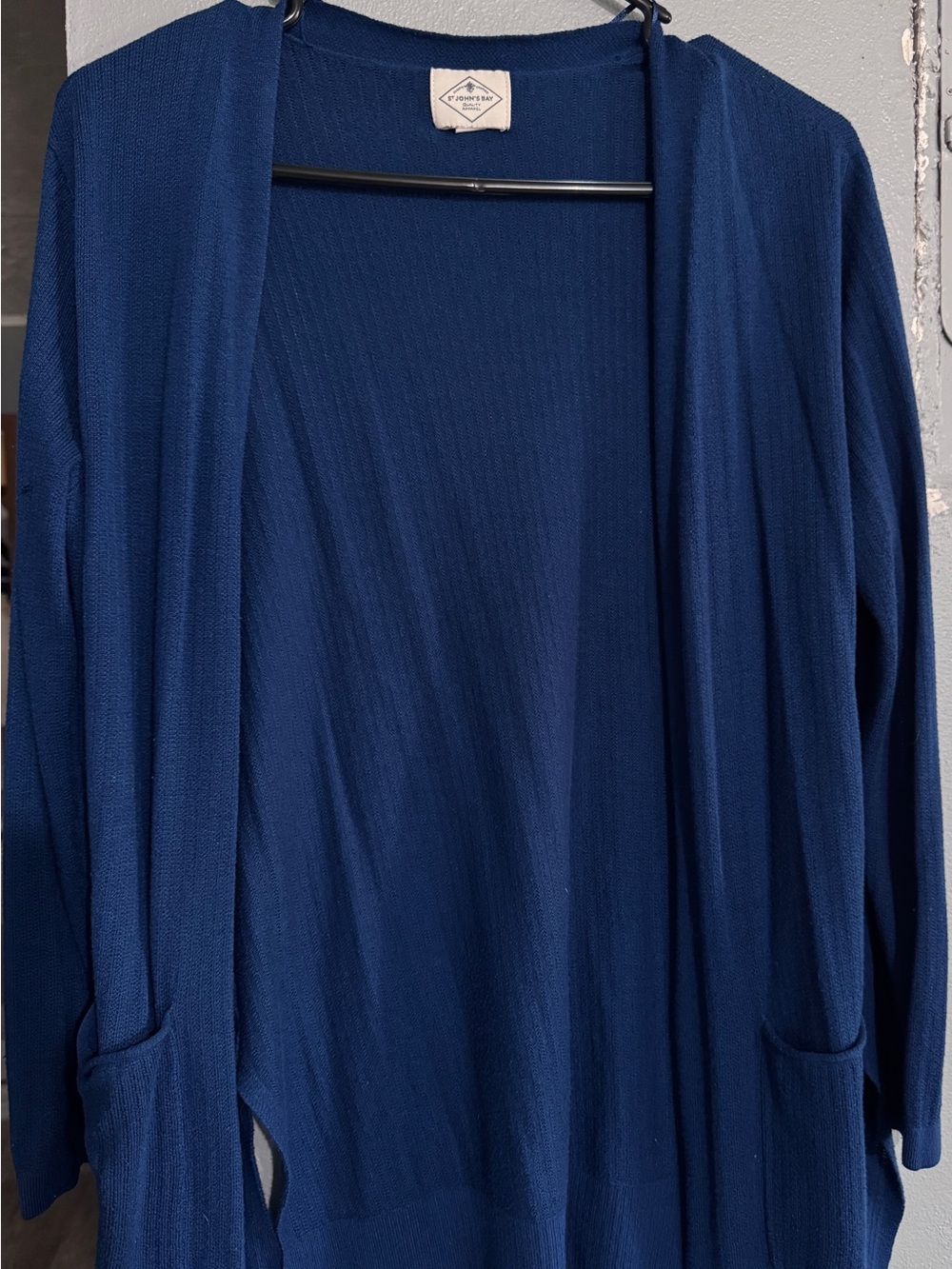 St. John's Bay Navy Open-Front Women's Cardigan